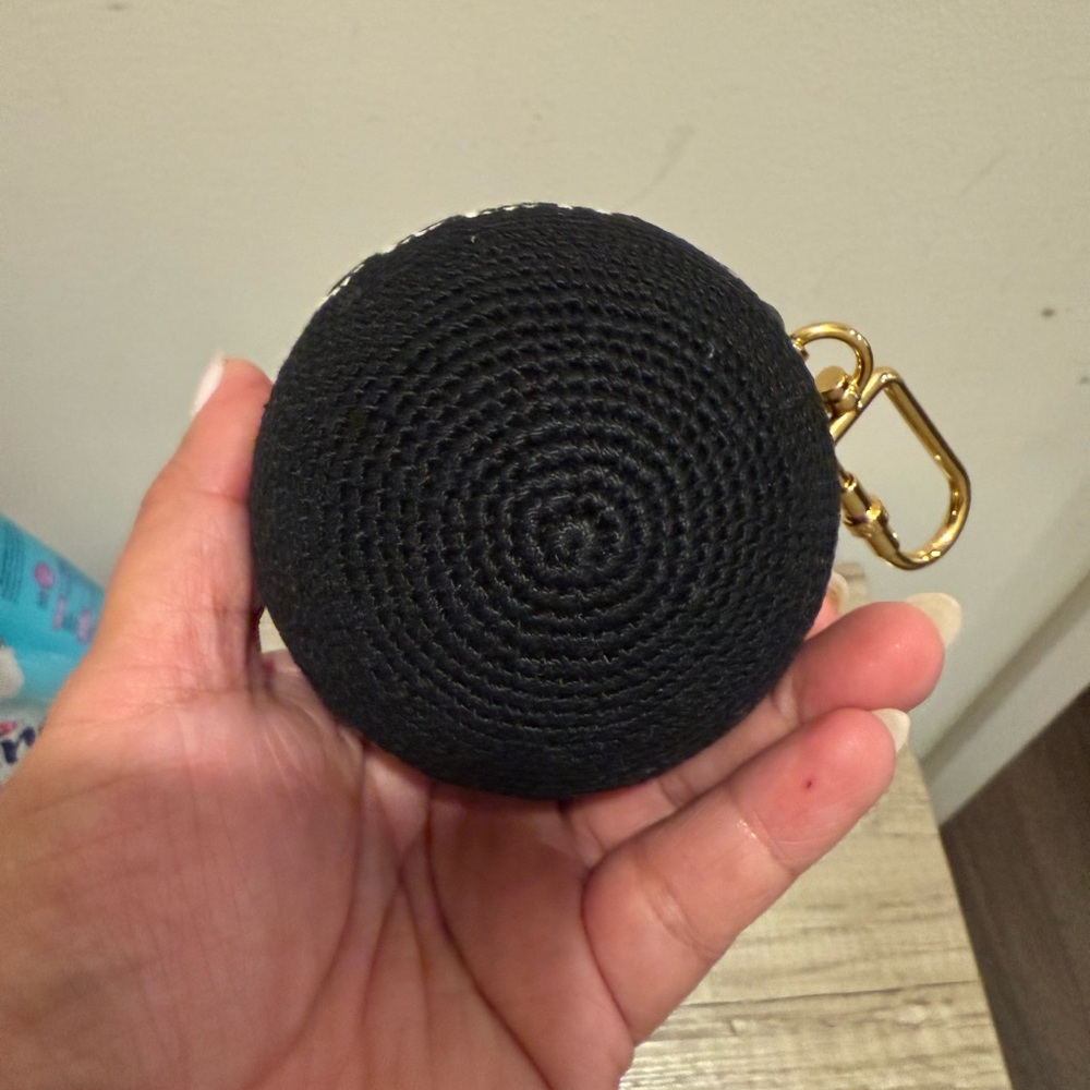 Celine Black Knit Sphere Pouch - Picture 3 of 8